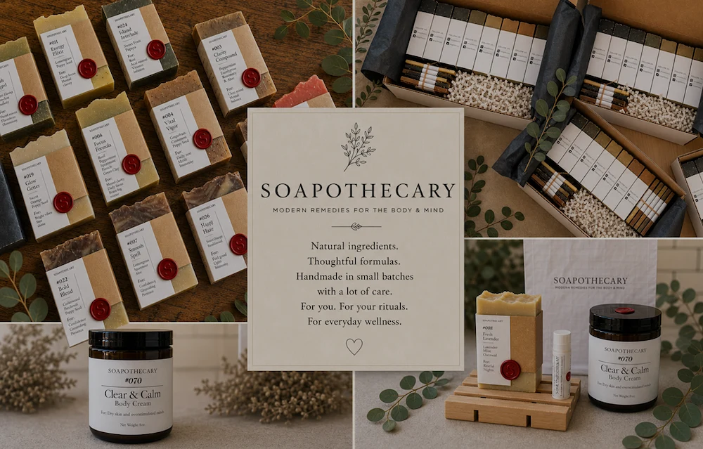 Soapothecary handcrafted soap and self-care essentials by Rachel Casamassa San Diego Country Estates Ramona CA